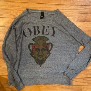 Obey woman’s cropped crew in size Medium